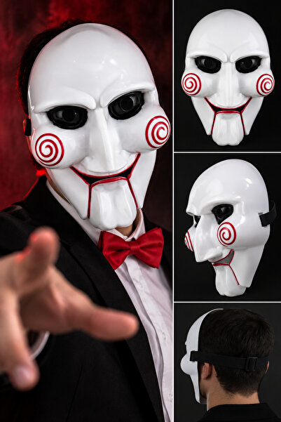 Parti dolabı 1 Adet Halloween Testere Maske Cadılar bayramı Korkunç Parti Mas...