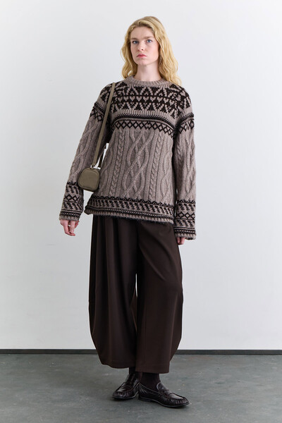 Manuka Nordic Patterned Sweater Mink