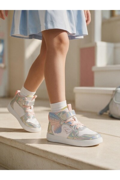 Kidessa 2068 Anatomik Tabanlı Ultra Hafif Kız Çocuk Boğazlı Sneakers Ayakkabı