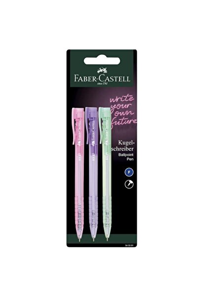 Faber Castell BLISTER 3 PCS ROLLER 0.5MM SEMI-GEL WITH MECHANISM IN PASTEL CO...