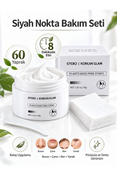 Siyah Nokta Burun Bandı Ve Nokta Maskesi Nose Plants - 60 Yaprak