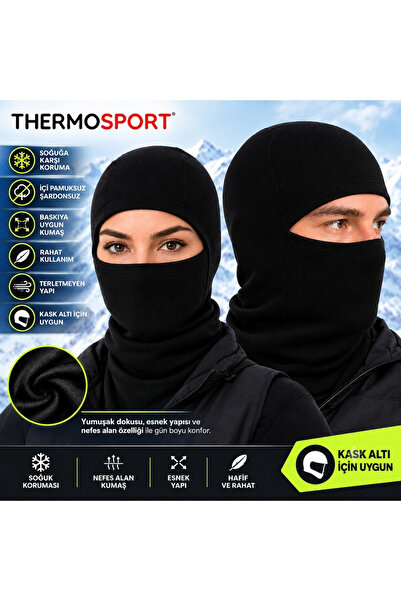 thermo Sport Kar maskesi Balaklava Motokurye Kask Altı İçin Uygun Soğuğa Karş...