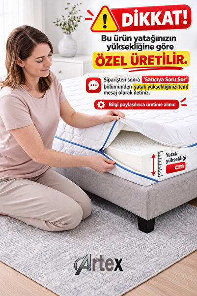 Artex Kılıf İnci 120X200 Mattress Cover Protector Mattress Cover with Zipper ...