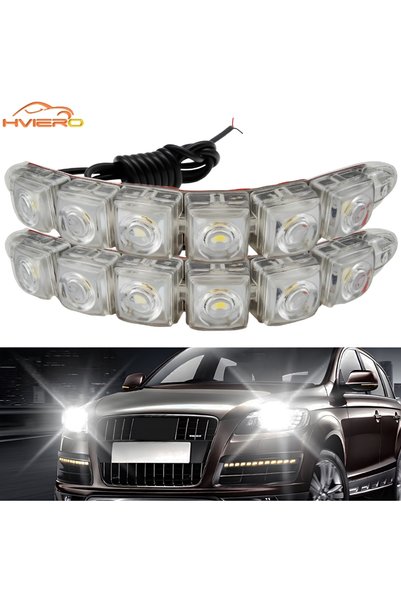 Choice Black Shell 2X Day Light Car Led DRL Daytime Running Light Flexible 6L...