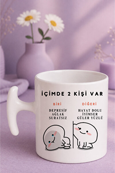 Witchy Co İçimde İki Kişi Var Yazılı Komik Kupa Bardak, Hammer Kulp