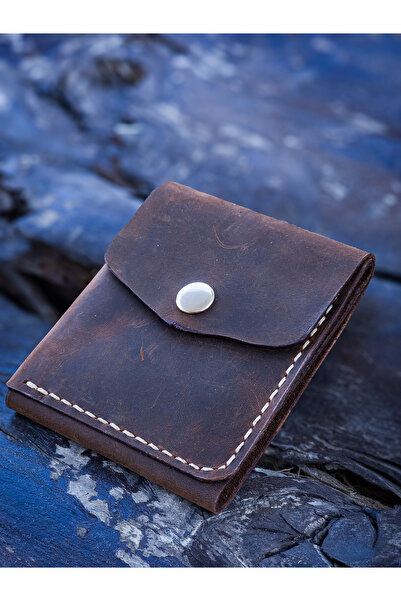 GERMANICIA LEATHER CRAFT Erkek Deri Cüzdan [Kişileştirme] Hakiki Deri Minimal...