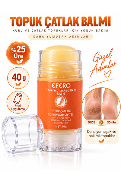 efero Topuk Kremi 40 g Stick %25 Üreli – Kuru ve Sertleşmiş Ayaklar İçin Yoğu...