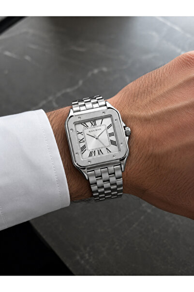 Black Moon Men's Watch Silver Color