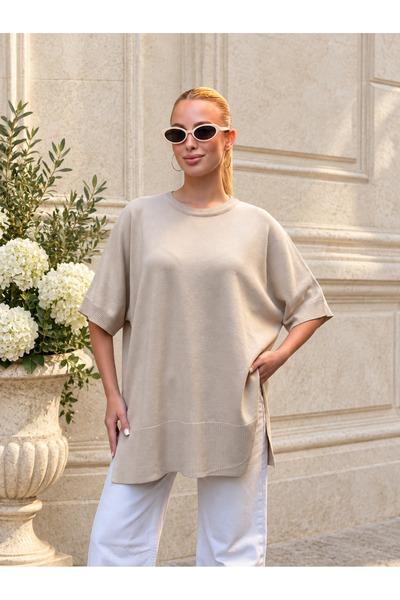 AGORATEKSTİL Women's Casual Knitwear Sweater 42-52 Oversize