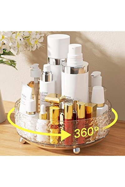 ALMEKAQUZ Clear Makeup Storage Box, Skincare Organizer, Lazy Susan Organizer ...