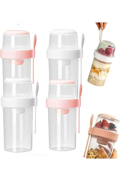 Paporich 4pcs Overnight Oats Containers with Lids, 29 oz Breakfast On the Go ...