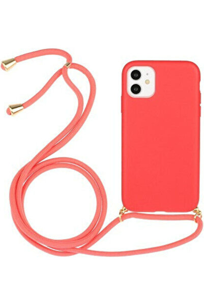 OEM Θήκη Πλάτης Σιλικόνης με Λουράκι Κόκκινο (iPhone 11) Κωδικός: 101120549B