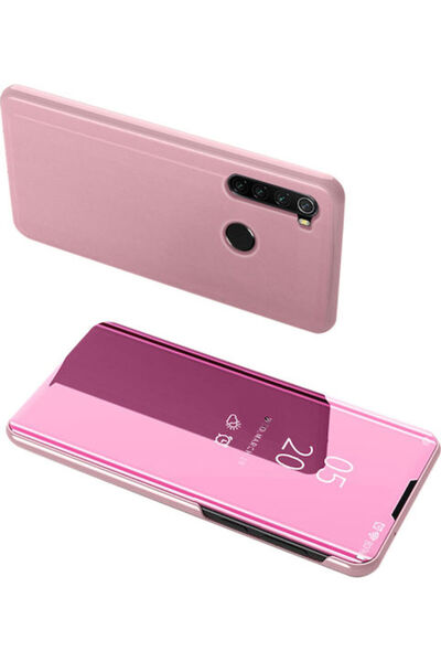 OEM Διαφανής Θήκη Βιβλίου Πλαστική Ροζ Χρυσό (Redmi Note 8)