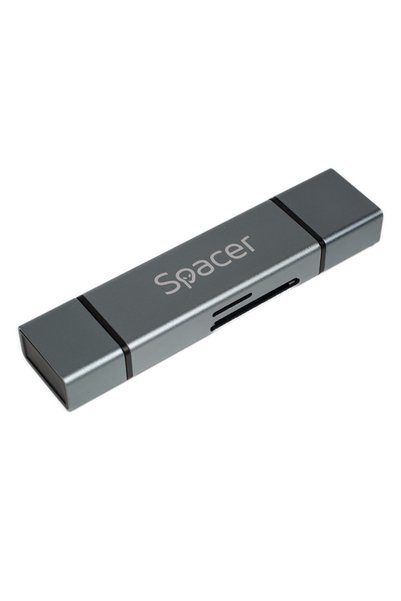 Spacer Cititor de carduri extern, 4 în 1, interfață USB 2.0, USB Tip C, citir...