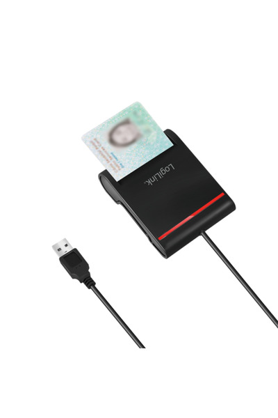LogiLink CITITOR DE CARDURI pentru smart ID, USB 2.0, 0.9m, negru, CR0047