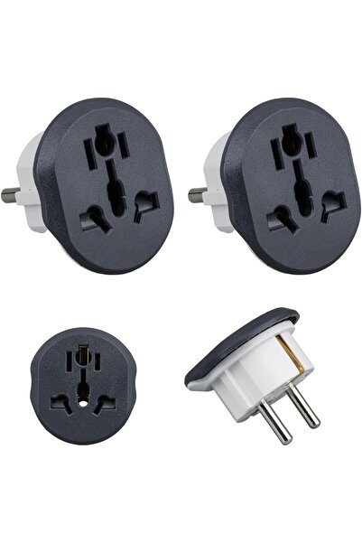 KHİ-ZAİ 2 ADET Evrensel Uluslararası Priz Fiş Adaptör Çevirici 16A 250V Seyahat fişi Dönüştürücü Adaptörü, 2