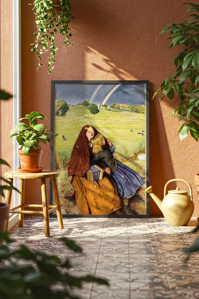 The Blind Girl - John Everett Millais, 1856, Dekoratif Çerçeveli Poster, Dekorasyon, Poster, Klasik Tablo