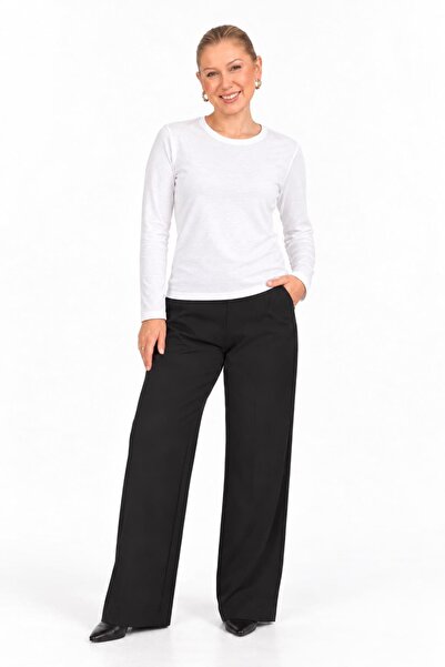 Serpirella Butik Crew Neck Long Sleeve Basic Blouse