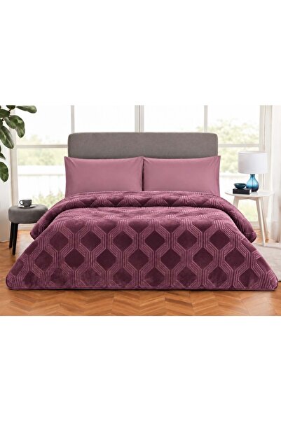 Özdilek Trendy Embossed Double Blanket (220X240)-Art Deco Y.Mersini New