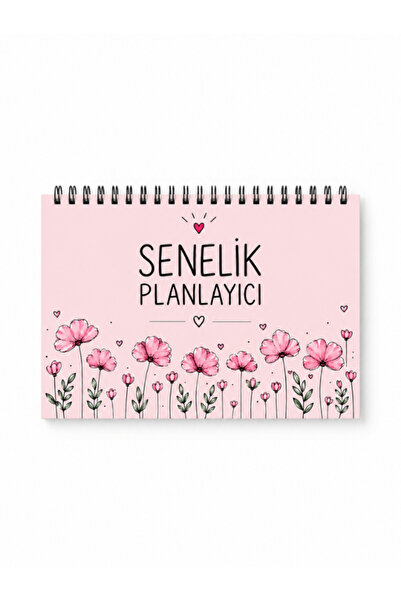 Pembe Yayınevi Notepad Aylık Planlayıcı - Monthly Planner - Yatay Aylık Planlama - Masaüstü Planlayıcı - Senelik Plannlayıcı