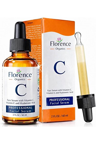Florence عبوة كبيرة سعة 2 أونصة سائلة. سيروم فيتامين سي للوجه. سيروم للوجه مض...