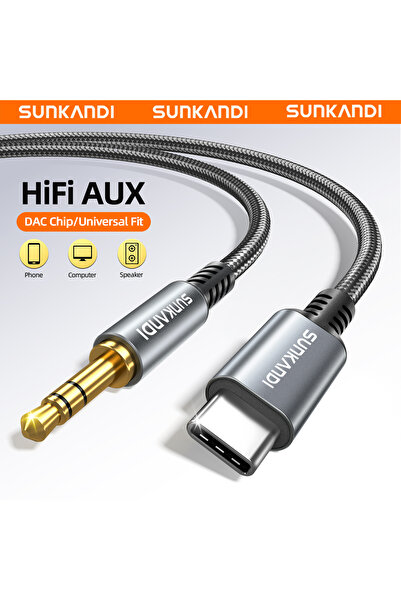 Choice كابل صوت USB C إلى 3.5 مم من SUNKANDI، سلك ستيريو للسيارة من النوع C إ...