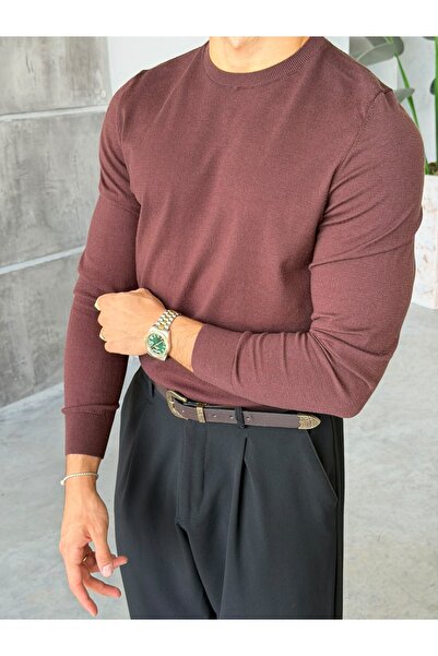 FO4RBS Basic Knitted Knitwear Long Sleeve m Brown