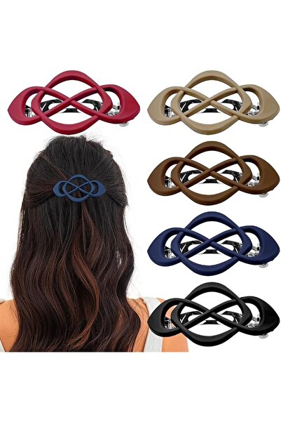 AZONEE French Concord Flat Hair Clips, 3.2 Inch Hollow Curved Hair Claw, Stro...