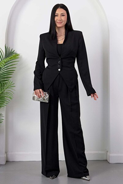 PULLIMM Buttoned Jacket and Trousers Double Set K-261511