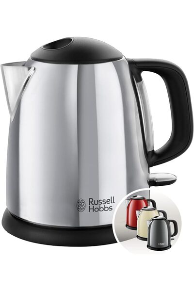 RUSSELL HOBBS Victory Electric Kettle 1 L 2400 W Black Stainless Steel Stainl...