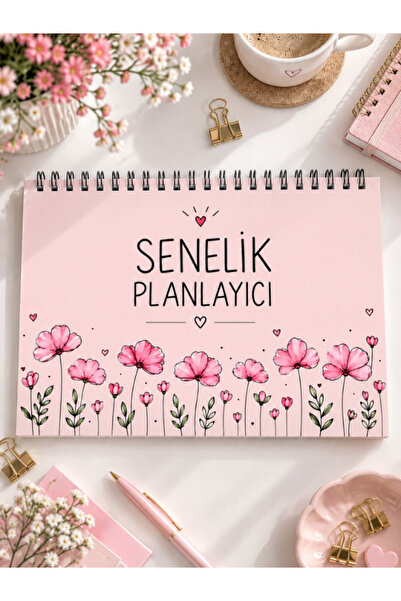 Pembe Yayınevi Notepad Aylık Planlayıcı - Monthly Planner - Yatay Aylık Planl...