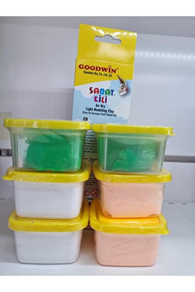 Goodwin SANAT KİLİ 40GR/3 RENK /6ADET/BEYAZ 2/YEŞİL 2/ TEN 2