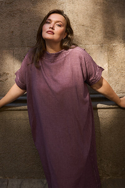 İKİKIZ Cotton Plus Size Balloon Dress