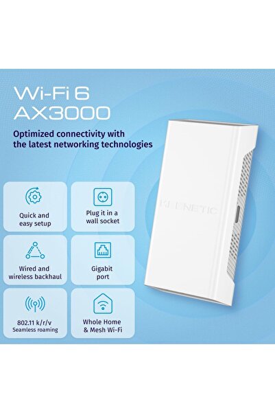 Buddy 6 SE AX3000 Menzil Genişletici Wi-Fi Mesh Repeater Range Extender Access Point KN-4410