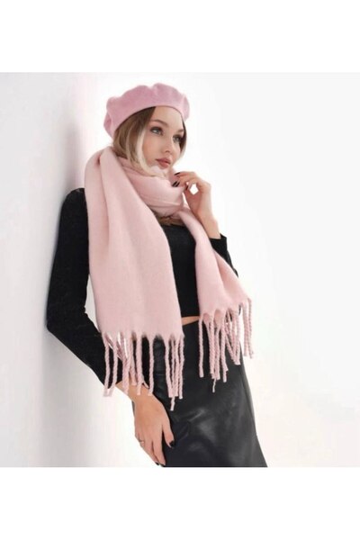 ALDAIYR Premium Soft Buklet Atkı French Painter Beret 2-Piece Combination