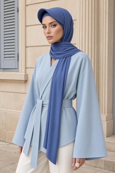 Aisha's Design شال قطني ممشط مع غطاء للرأس، SS-1