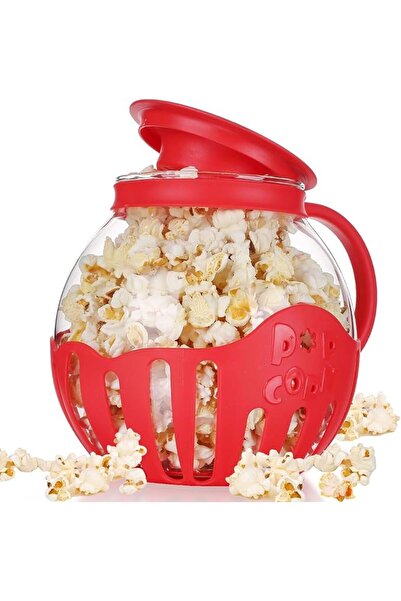 NALACAL Microwave Popcorn Popper, Glass Original Popcorn Jar 2.25QT with Sili...