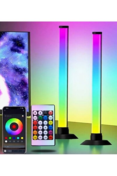 gaman 2'li RGB Ambiyans Ledi Masaüstü Oyuncu Odası Bluetoothlu Led - PC ve TV...