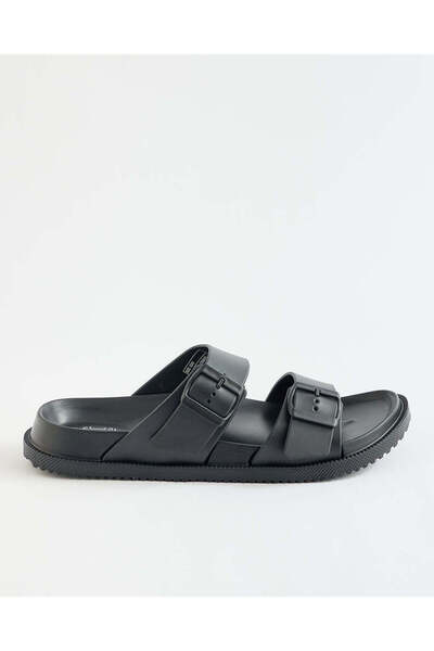 REDTAG Women Black Molded Slide
