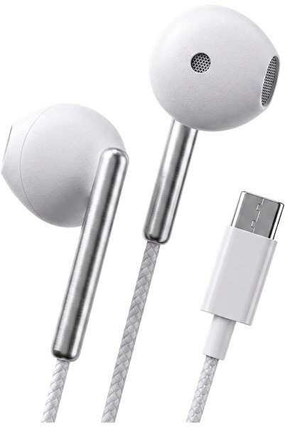 H46 Type-C Stereo Kulak İçi Kablolu Kulaklık Beyaz