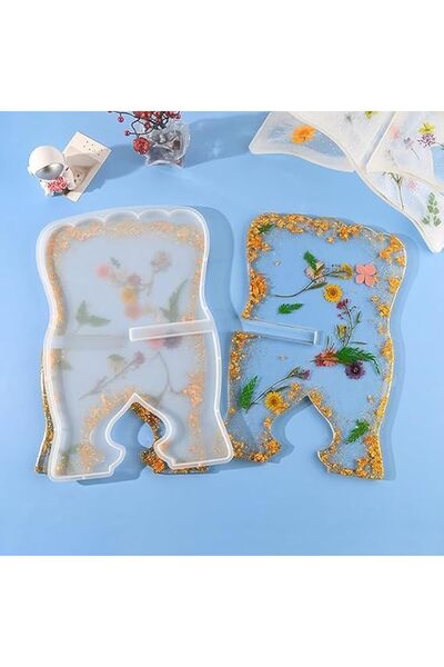 GENERAL 2Pcs Resin Bookend Molds - Silicone Epoxy Casting Molds for Reading S...