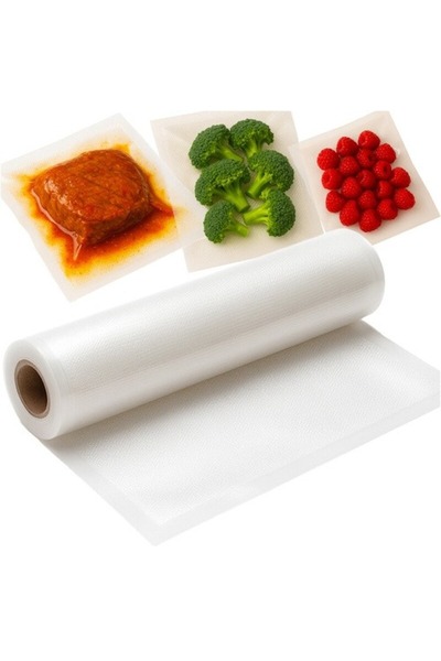 wei inox Folie alimentara pentru vidat, gofrata, plastic, transparent, 30x500 cm