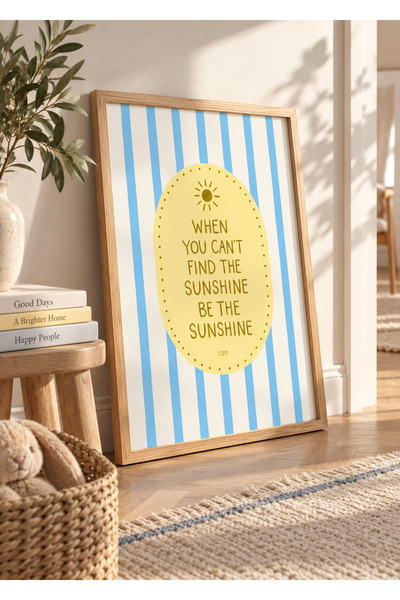 Pegziz Tablou înrămat „Be The Sunshine” – Pictură decorativă de perete modern...