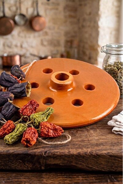 Tiesa Home Glazed Clay Leaf Wrap Stone Filled Stone Battal 25cm