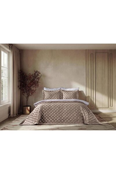 Doqu Home Luxury Yatak Örtüsü Imperial Çift Kişilik - Cappucino