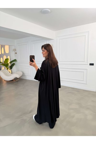 Elif Özbey Butik Siyah Üçlü Likralı Modal Takım