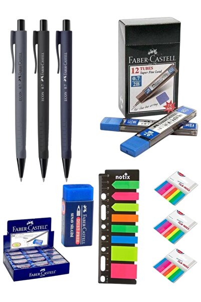 Faber Castell 0.7 econ urban kalem 3 adet 12 tüp 75 mm kalem ucu 24 adet sına...