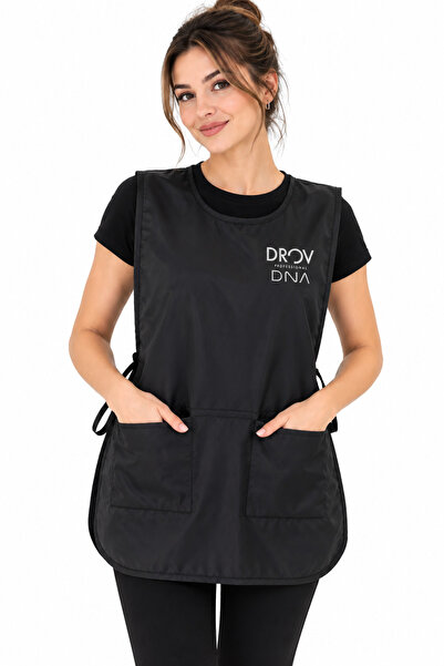 NEHOLİA Hairdresser Dyeing Vest Apron Black Kimono Vest Type Sleeveless Barbe...