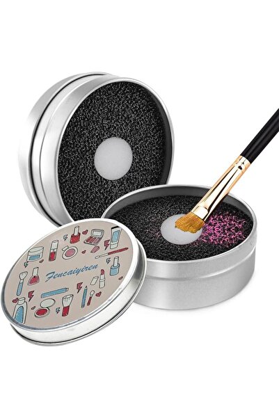 X SPRING Makeup Brush Cleaning Box, Reusable Cleaning Sponge Set for Instant ...