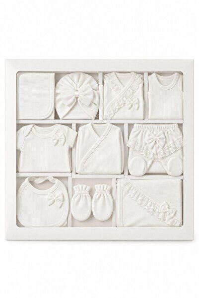 Pina Kids Baby Girl Ribbon Newborn Hospital Release 10 Piece Bodysuit Set Box...